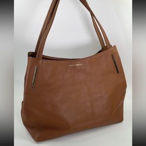 Vince Camuto Dark Rum Soft Brown Leather Slouchy shoulder Bag
